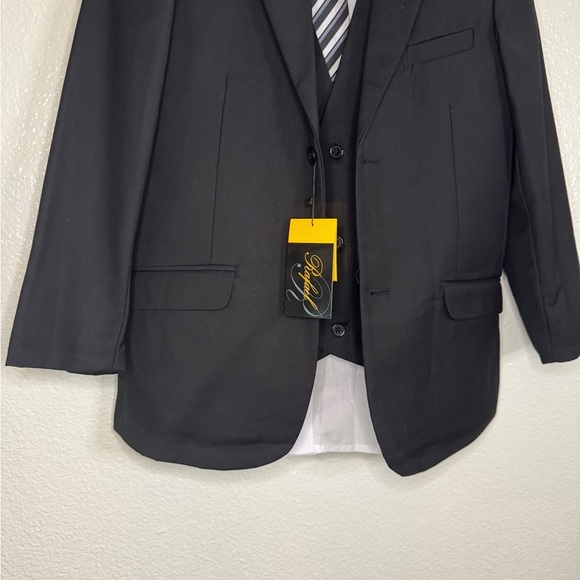 Rafael 2 Button Black Suit Blazer Sports Coat Size 14. - Picture 3 of 7